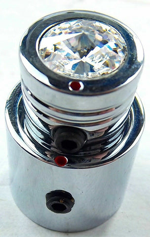 CB Radio Volume Squelch Knob Chrome Clear Jewel 3/16" Shaft Replacement UP21787