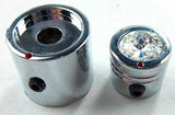 CB Radio Volume Squelch Knob Chrome Clear Jewel 3/16" Shaft Replacement UP21787