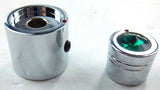 CB Radio Volume Squelch Knob Chrome Green Jewel 3/16" Shaft Replacement UP21788