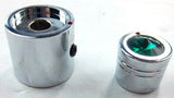 CB Radio Volume Squelch Knob Chrome Green Jewel 3/16" Shaft Replacement UP21788