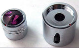 CB Radio Volume Squelch Knob Chrome Purple Jewel 3/16 Shaft Replacement UP21789