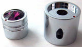 CB Radio Volume Squelch Knob Chrome Purple Jewel 3/16 Shaft Replacement UP21789