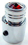 CB Radio Volume Squelch Knob Chrome Red Jewel 3/16" Shaft Replacement UP#21790