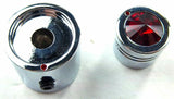 CB Radio Volume Squelch Knob Chrome Red Jewel 3/16" Shaft Replacement UP#21790
