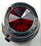 CB Radio Volume Squelch Knob Chrome Red Jewel 3/16" Shaft Replacement UP#21790