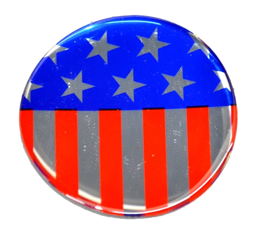 UP Tractor/Trailer Air Brakes Round Sticker Glossy USA Flag 1 3/4" OD 22941 Pair