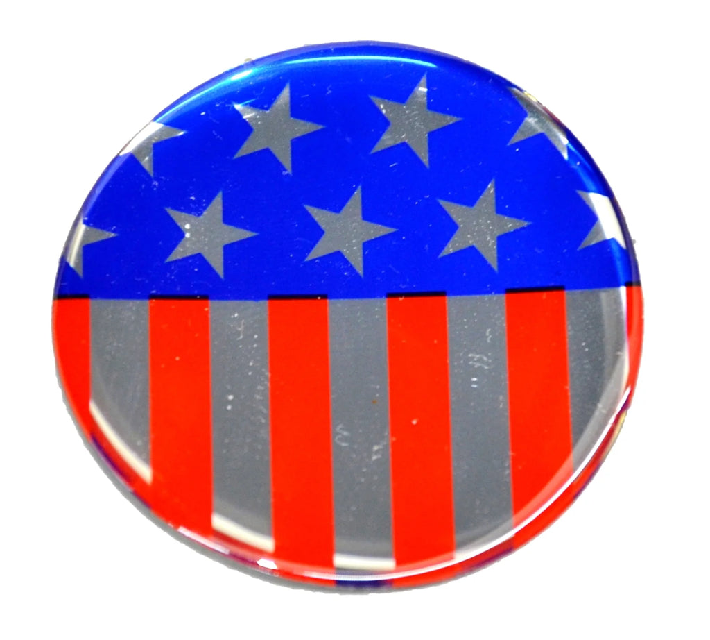 UP Tractor/Trailer Air Brakes Round Sticker Glossy USA Flag 1 3/4" OD 22941 Pair