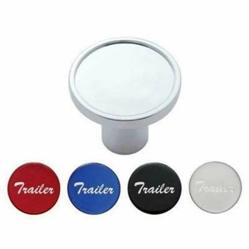 UP Air Brake Trailer Knob Screw-on Chrome Body with 4 Stickers #22992 Each