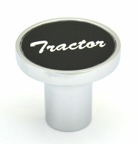Air Brake Tractor Knob Screw-on Black Aluminum Sticker Chrome Body UP#23010