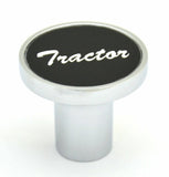 Air Brake Tractor Knob Screw-on Black Aluminum Sticker Chrome Body UP#23010