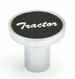 Air Brake Tractor Knob Screw-on Black Aluminum Sticker Chrome Body UP#23010