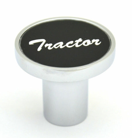 Air Brake Tractor Knob Screw-on Black Aluminum Sticker Chrome Body UP#23010