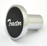 Air Brake Tractor Knob Screw-on Black Aluminum Sticker Chrome Body UP#23010