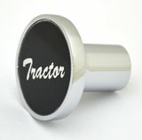 Air Brake Tractor Knob Screw-on Black Aluminum Sticker Chrome Body UP#23010