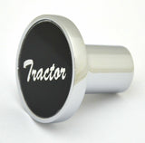 Air Brake Tractor Knob Screw-on Black Aluminum Sticker Chrome Body UP#23010
