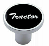 Air Brake Tractor Knob Screw-on Black Aluminum Sticker Chrome Body UP#23010