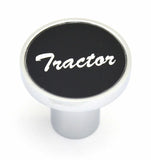 Air Brake Tractor Knob Screw-on Black Aluminum Sticker Chrome Body UP#23010