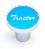 Air Brake Tractor Knob Screw-on Blue Aluminum Sticker Chrome Body UP#23011