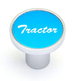Air Brake Tractor Knob Screw-on Blue Aluminum Sticker Chrome Body UP#23011