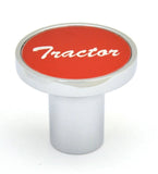 Air Brake Tractor Knob Screw-on Red Aluminum Sticker Chrome Body UP#23013