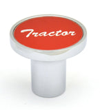 Air Brake Tractor Knob Screw-on Red Aluminum Sticker Chrome Body UP#23013