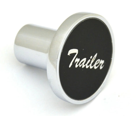 Air Brake Trailer Knob Screw-on Chrome Body Black Aluminum Sticker UP#23017