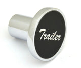Air Brake Trailer Knob Screw-on Chrome Body Black Aluminum Sticker UP#23017