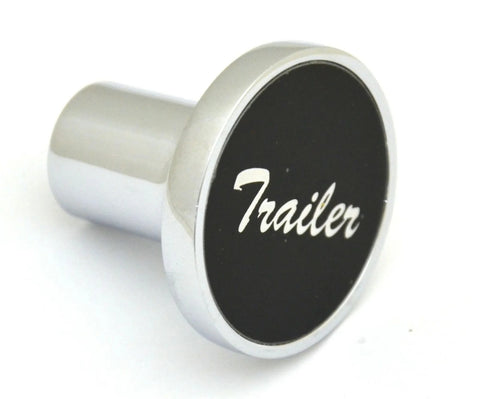 Air Brake Trailer Knob Screw-on Chrome Body Black Aluminum Sticker UP#23017