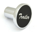 Air Brake Trailer Knob Screw-on Chrome Body Black Aluminum Sticker UP#23017