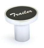 Air Brake Trailer Knob Screw-on Chrome Body Black Aluminum Sticker UP#23017