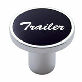 Air Brake Trailer Knob Screw-on Chrome Body Black Aluminum Sticker UP#23017