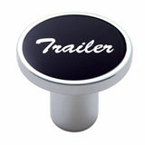 Air Brake Trailer Knob Screw-on Chrome Body Black Aluminum Sticker UP#23017