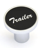 Air Brake Trailer Knob Screw-on Chrome Body Black Aluminum Sticker UP#23017