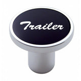 Air Brake Trailer Knob Screw-on Chrome Body Black Aluminum Sticker UP#23017