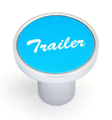 Air Brake Trailer Knob Screw-on Chrome Body Blue Aluminum Sticker UP#23018