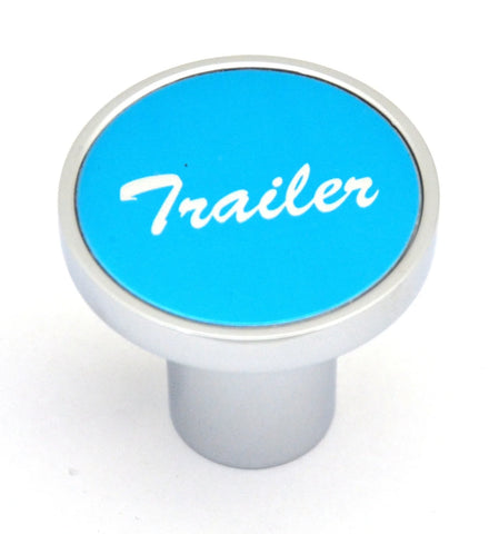 Air Brake Trailer Knob Screw-on Chrome Body Blue Aluminum Sticker UP#23018