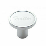 Air Brake Trailer Knob Screw-on Silver Aluminum Sticker Chrome Body UP#23022