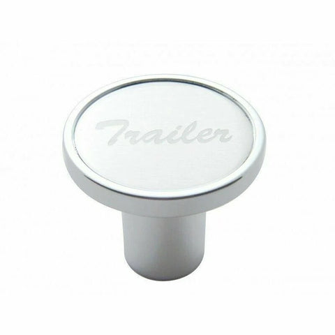 Air Brake Trailer Knob Screw-on Silver Aluminum Sticker Chrome Body UP#23022