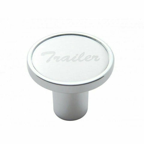 Air Brake Trailer Knob Screw-on Silver Aluminum Sticker Chrome Body UP#23022