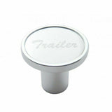 Air Brake Trailer Knob Screw-on Silver Aluminum Sticker Chrome Body UP#23022