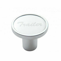 Air Brake Trailer Knob Screw-on Silver Aluminum Sticker Chrome Body UP#23022