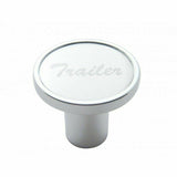Air Brake Trailer Knob Screw-on Silver Aluminum Sticker Chrome Body UP#23022
