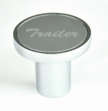 Air Brake Trailer Knob Screw-on Silver Aluminum Sticker Chrome Body UP#23022