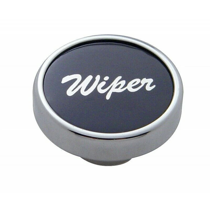 Wiper Control Knob Black 1" Aluminum Sticker Chrome Knob UP#23030