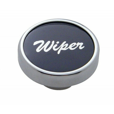 Wiper Control Knob Black 1" Aluminum Sticker Chrome Knob UP#23030