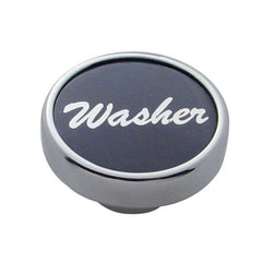 Washer Control Knob for 1/4" Shaft Black 1" Aluminum Sticker Chrome UP#23036