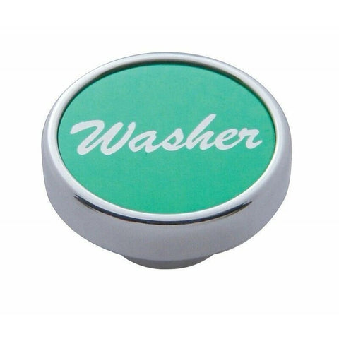 Washer Control Knob Green 1" Aluminum Sticker Chrome Knob UP#23038