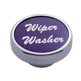 Purple Wiper Washer Control Chrome Knob w/Aluminum 1" Sticker UP#23052 Each