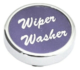 Purple Wiper Washer Control Chrome Knob w/Aluminum 1" Sticker UP#23052 Each