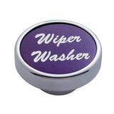 Purple Wiper Washer Control Chrome Knob w/Aluminum 1" Sticker UP#23052 Each